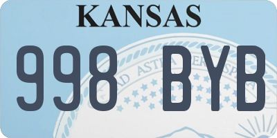 KS license plate 998BYB