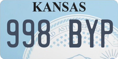 KS license plate 998BYP