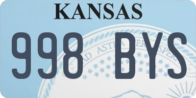 KS license plate 998BYS