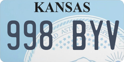 KS license plate 998BYV