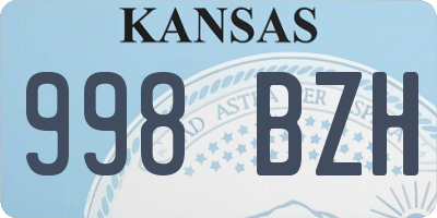 KS license plate 998BZH