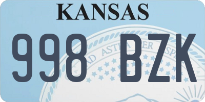 KS license plate 998BZK