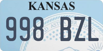 KS license plate 998BZL
