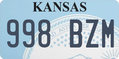 KS license plate 998BZM