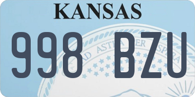 KS license plate 998BZU