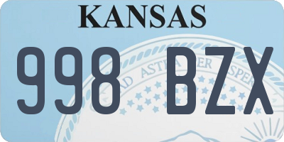 KS license plate 998BZX