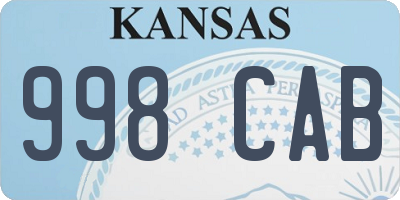 KS license plate 998CAB