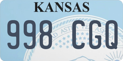 KS license plate 998CGQ