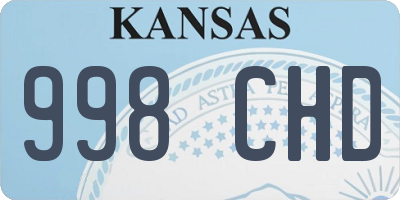 KS license plate 998CHD