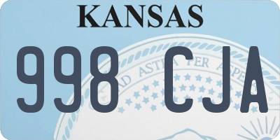 KS license plate 998CJA