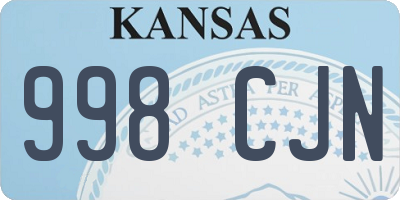 KS license plate 998CJN