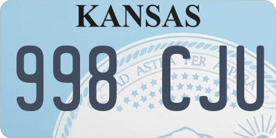KS license plate 998CJU