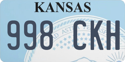 KS license plate 998CKH
