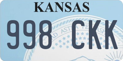 KS license plate 998CKK
