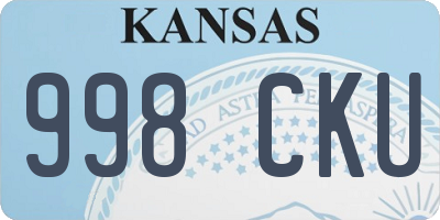 KS license plate 998CKU