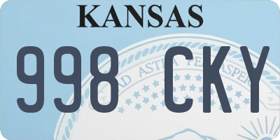 KS license plate 998CKY