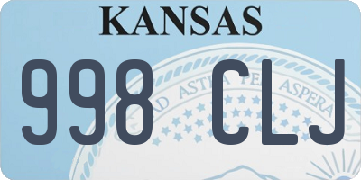 KS license plate 998CLJ