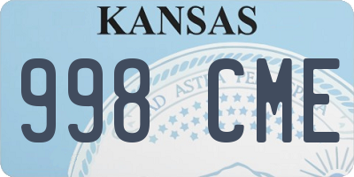 KS license plate 998CME
