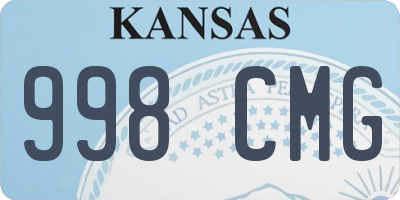KS license plate 998CMG