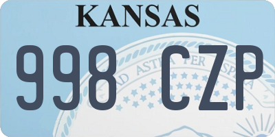 KS license plate 998CZP