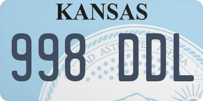 KS license plate 998DDL