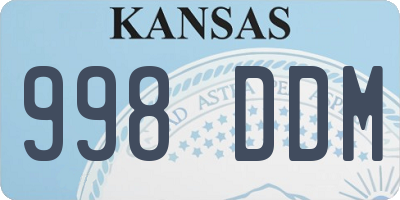 KS license plate 998DDM