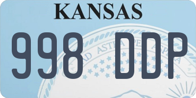 KS license plate 998DDP