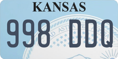 KS license plate 998DDQ