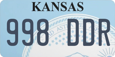 KS license plate 998DDR