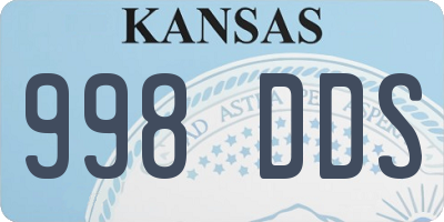 KS license plate 998DDS