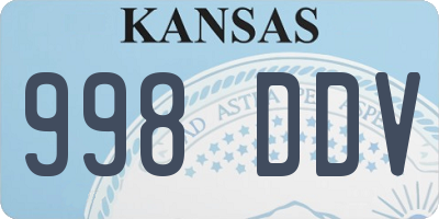 KS license plate 998DDV