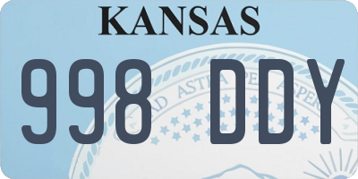 KS license plate 998DDY