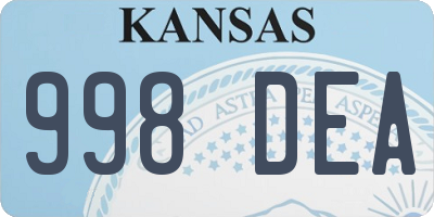 KS license plate 998DEA