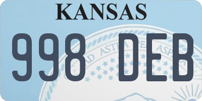 KS license plate 998DEB