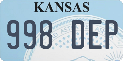 KS license plate 998DEP