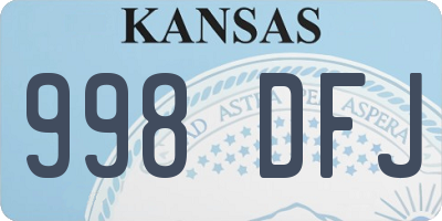 KS license plate 998DFJ