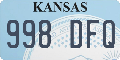 KS license plate 998DFQ