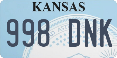 KS license plate 998DNK