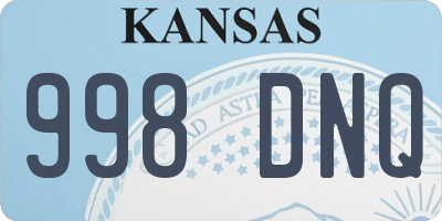 KS license plate 998DNQ