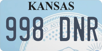 KS license plate 998DNR