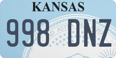 KS license plate 998DNZ