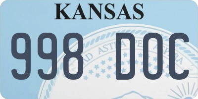KS license plate 998DOC