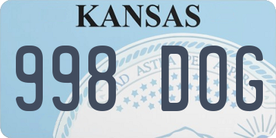 KS license plate 998DOG