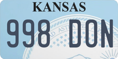 KS license plate 998DON
