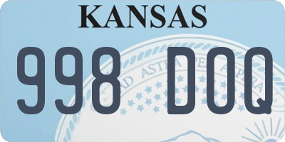 KS license plate 998DOQ