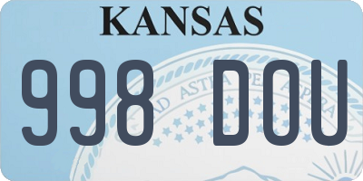 KS license plate 998DOU