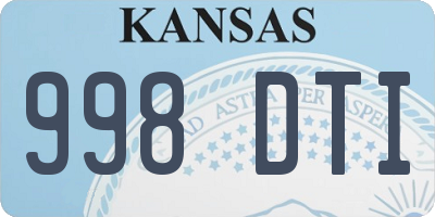KS license plate 998DTI