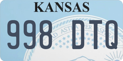 KS license plate 998DTQ