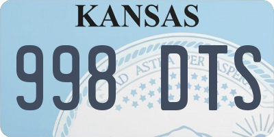 KS license plate 998DTS