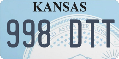 KS license plate 998DTT